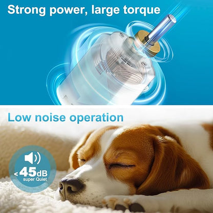 Dog Clippers for Grooming - 5 Speeds Quiet Dog Trimmer Grooming Kit for Thick Heavy Coats Dog Hair Clippers for Pets Cordless Rechargeable Dog Shaver for Small and Large Dogs Cats Animals