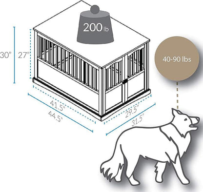 Casual Home Wooden Pet Crate, End Table, Extra Large, New Espresso