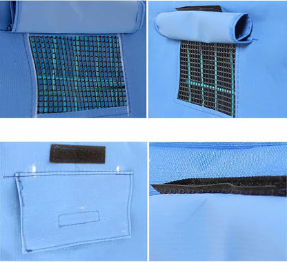 Dog Crate Cover Waterpoof Blue Pet Kennel Covers for Puppy Cat Indoor Outdoor Fit for 1 Door Wire Crate, 23.62x15.75x15.75 Inch
