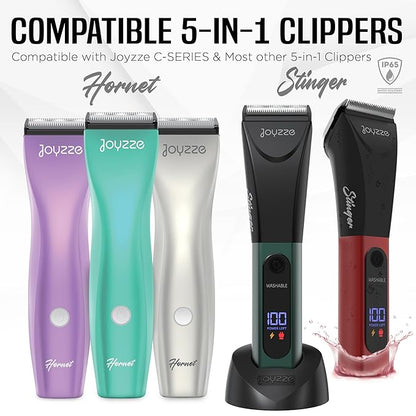 Pet Clipper Comb Set – Stainless Steel Attachments for 5-in-1 Detachable Blades – Guide Combs for Dog & Cat Grooming – Not for A5 Style Clippers