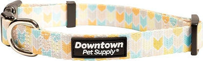 Downtown Pet Supply - Best, Cute & Fancy Dog Collar - Lightweight Adjustable Dog Collar with Quick Buckle & D-Ring - Hand Wash Safe - Chevron - L - Large Dog Collar
