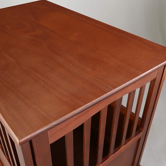 Casual Home Wooden Pet Crate, End Table, Large, New Walnut