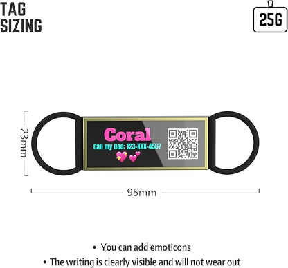 QR Code Dog Tag,Dog Tags Personalized for Pets, Custom Dog Name ID Tags Personalized Dog and Cat Tags -Free Online&Scan QR Receive Instant Location Alert Email
