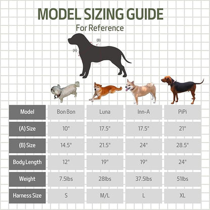 Casual H Dog Harness, No-Pull Pet Harness with 2 Leash Clips, Twilight Forest Gradiant Color, Adjustable Soft Padded Dog Vest for Small Medium Large Dogs (L)