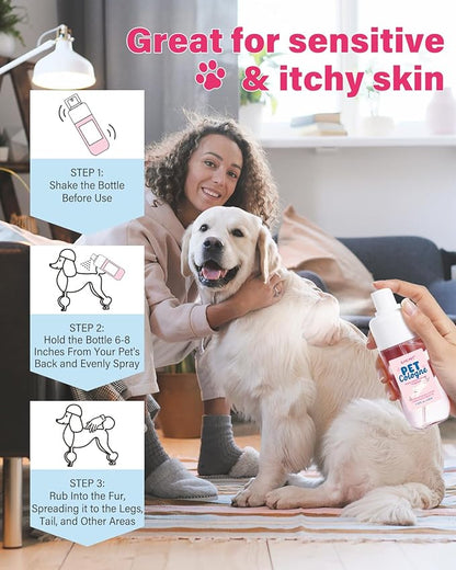 Dog & Cat Perfume | Long-Lasting Baby Powder Scent Deodorizing Spray | Fur-Conditioning Cologne, Non-Sticky Formula | Travel-Friendly, 3.38 fl. oz