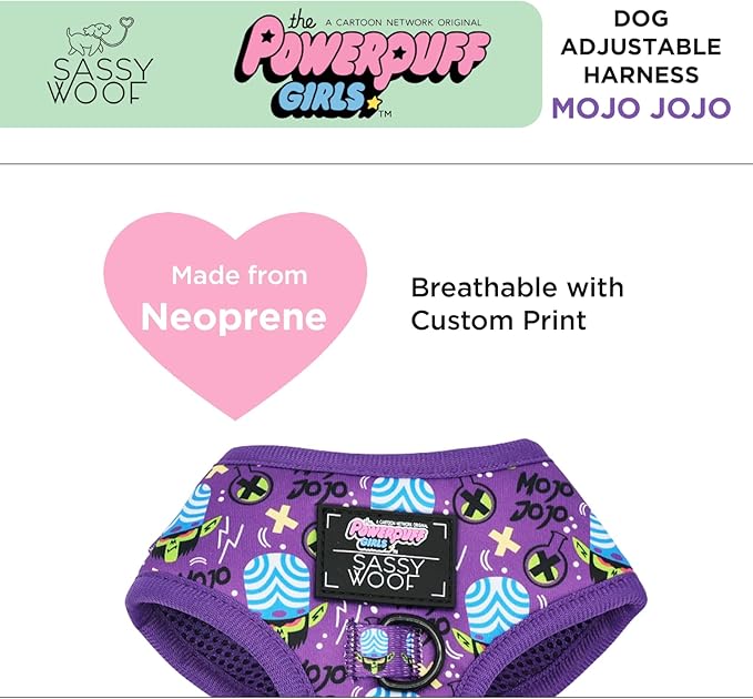 Dog Adjustable Harness - Mojo JoJo™ - XL, Breathable Mesh, No Pull Design with Two D-Rings, Perfect for Extra Large Dogs