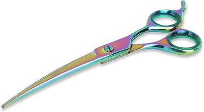 Sharf Rainbow 7.5 Inch Curved Dog Grooming Scissors - 440C Japanese Steel - Trusted Brand