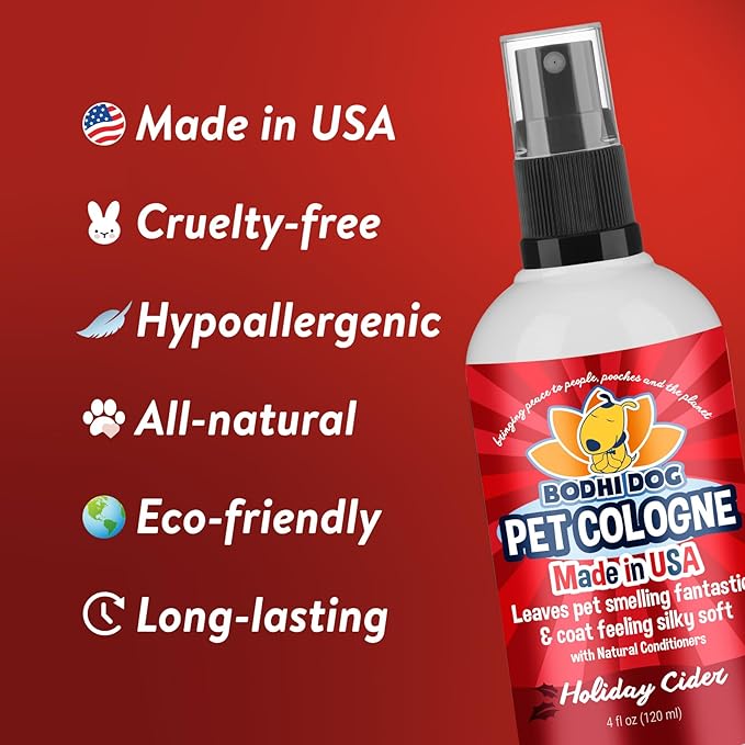 Bodhi Dog Natural Pet Cologne Bundle | 3 Holiday Scents | Holiday Cider + Pumpkin Spice + Winter Wonderland