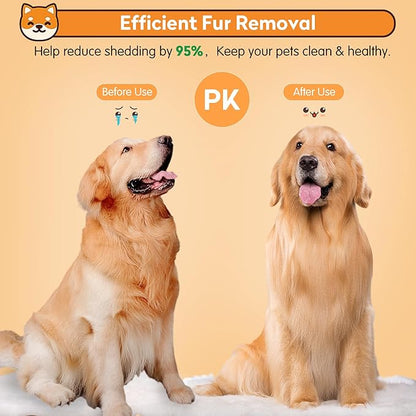 Self Cleaning Slicker Brush for Pets, Massaging & Grooming, Removes Loose Undercoat & Portable Comb for Long Short Haired Dogs & Cats (Pink)