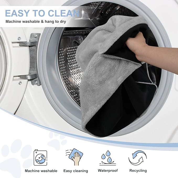 Explore Land Dog Crate Pan Cover with Softer Fluffy Top for 48 inch Dog Cage - Reversible Washable Liner for Dog Crate Tray