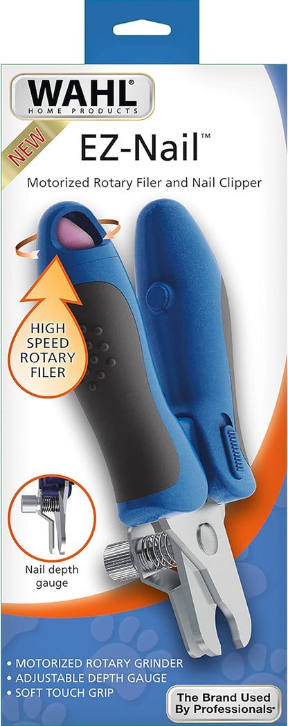 Wahl EZ-Nail Rotary Filer & Nail Clipper for Dogs, Cats, & House Pets - Model 5960-300 Blue