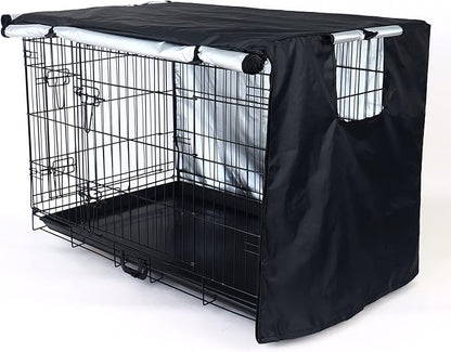 kefit Dog Crate Cover 36 inch, Kennel Cover for Dog Cage, Black