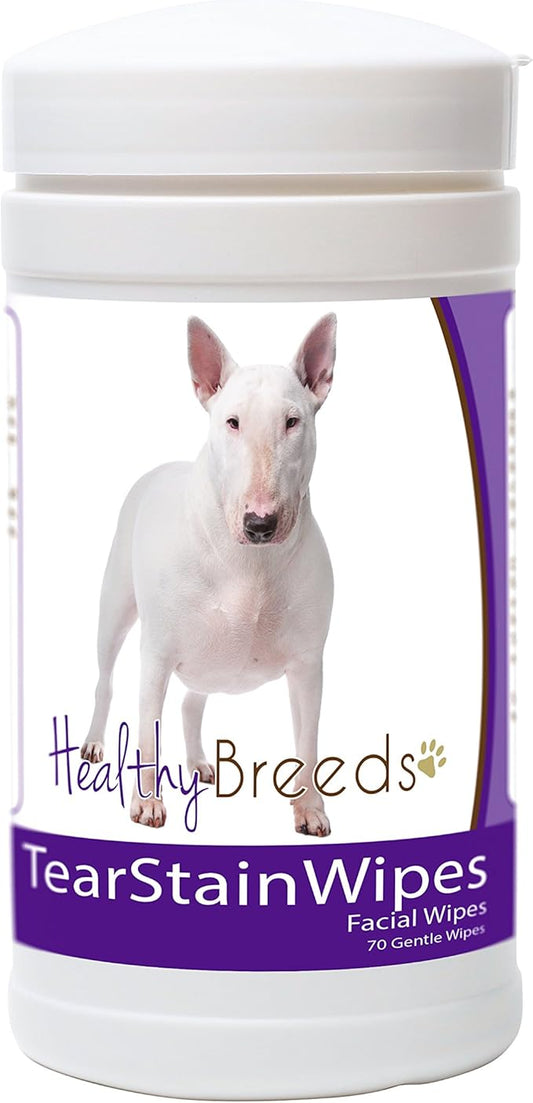 Healthy Breeds Bull Terrier Tear Stain Wipes 70 Count