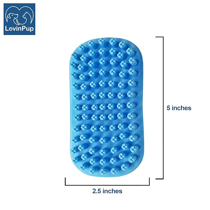 Dog Bath Brush, Massaging Pet Brush Scrubber, Silicon Shampoo Brush with Rubber Bristles, Removes all Loose Fur, Brush for Long, Medium, and Short Haired Pets