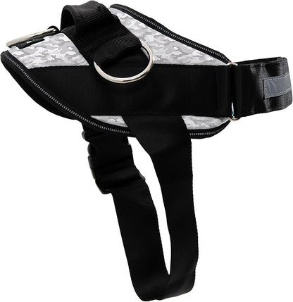 ShawnCo Essential Dog Harness, No-Pull Pet Vest with 3 Leash Clips, No Choke, Reflective, Adjustable and Padded, for Easy Walking and Training for Small, Medium and Large Dogs (Arctic Camo, S)