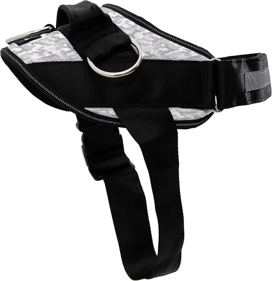 ShawnCo Essential Dog Harness, No-Pull Pet Vest with 3 Leash Clips, No Choke, Reflective, Adjustable and Padded, for Easy Walking and Training for Small, Medium and Large Dogs (Arctic Camo, XL)