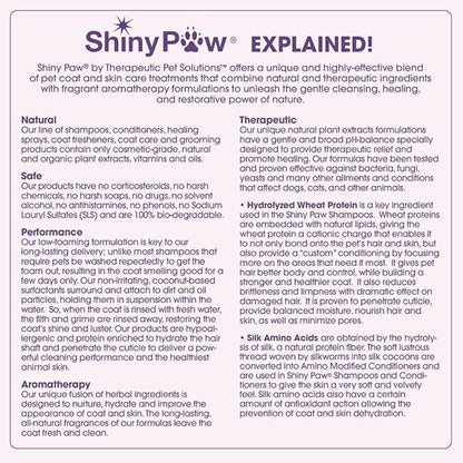 Lavender Shampoo Spa Essentials Nourishing Dog Body Wash 16 oz by Shiny Paw | Anti Itch Shampoo for Dogs | Dog Bath Coat Cleansing for Dogs | Made in The USA