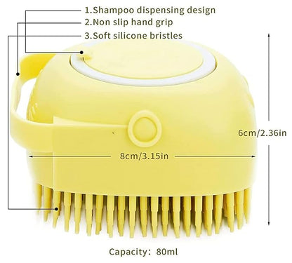 Pet Dog Shampoo Massager Brush Cat Massage Comb Grooming Scrubber Shower Brush for Bathing Short Hair Soft Silicone Brushes
