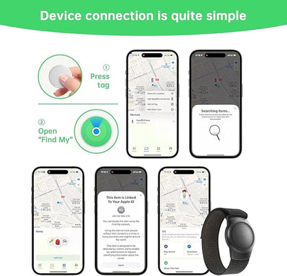 GPS Tracker for Kids, Teen, Special Needs, and Elderly, Works with Find My (iOS Only) APP, Waterproof, No Monthly Fee (Black)