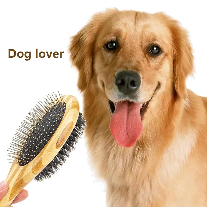 Skin-Friendly Grooming Brush for Shedding - Deshedding Tool for Dogs and Cats with Long Hair, Pet Supplies Accessories