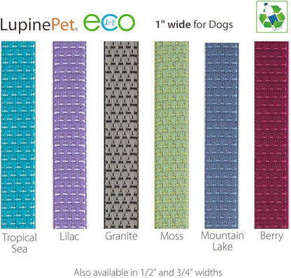LupinePet Eco 1" Lilac 6-foot Padded Handle Leash for Medium and Larger Dogs