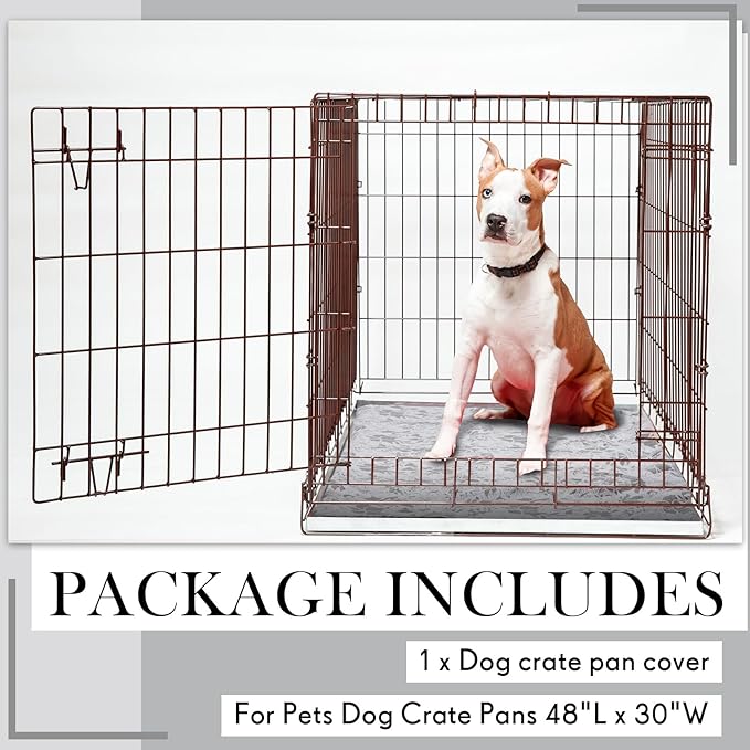 Dog Crate Pan Cover Dog Bed Cover Washable Dog Crate Liner for Pets Dog Crate Tray, Pan Cover Only, Fit for 36 x 24 Inch (Hemp Flower)