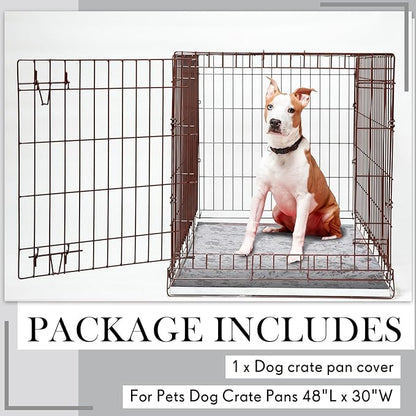 Dog Crate Pan Cover Dog Bed Cover Washable Dog Crate Liner for Pets Dog Crate Tray, Pan Cover Only, Fit for 36 x 24 Inch (Hemp Flower)