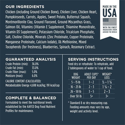 Instinct Freeze Dried Raw Meals Grain Free Dog Food, Dog Food Dry, Freeze Dried Dog Food, Raw Dog Food, Chicken Recipe, 25 oz