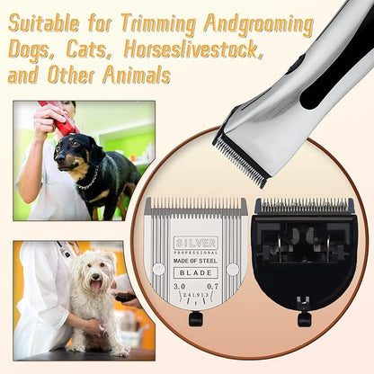 Professional Animal 5-in-1 Adjustable Blade Compatible with WAHL Arco, Bravura, Chromado, Creativa, Figura, and Motion Pet, Replacement Blade 1Pc+Guide Comb 3/8”~1/2” 3Pcs.
