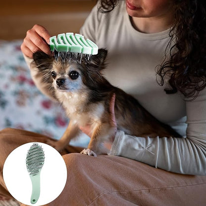 Small Dog Grooming Brush - Perfect for Shih Tzus, Yorkies, and Maltipoos - Ideal Puppy Hair Brushes for Maltese and Small Breeds (Light Green)