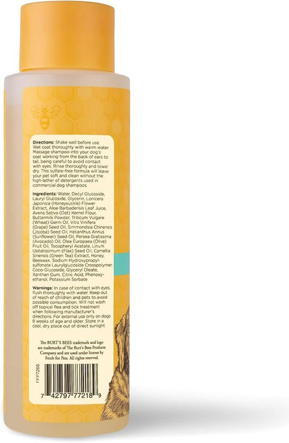 Burt's Bees for Pets Itch Soothing Shampoo with Honeysuckle, 95% Natural Origin Formulas, Dog Shampoo for Itchy Dogs, Dog Shampoo Itchy Skin Relief, 16 oz