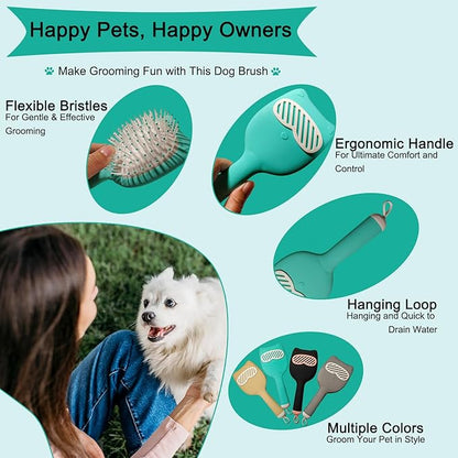 Soft Bristle Cat-Ear Puppy Brush and Cloud Shape Small Dog Grooming Brush