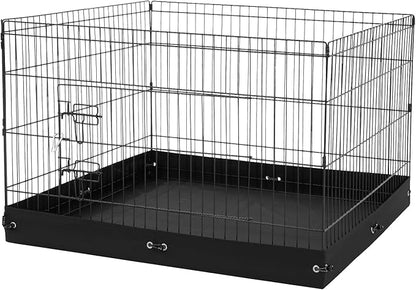 VEVOR Dog Playpen, 4 Pcs 24 x 36 in Panels Foldable Metal Pet Exercise Pen, Dog Fence Indoor and Outdoor Pen with Door and 600D Oxford Fabric Bottom Pad, for Dogs, Cats and Other Small Animals