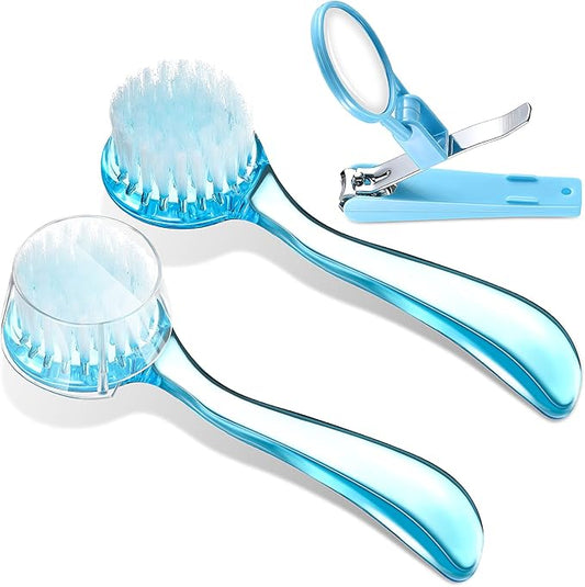 Mudder Small Animal Grooming Kit: 2 Pcs Hedgehog Supplies Hedgehog Accessories Hedgehog Bathing Brush with Nail Toenail Clipper with Magnifier for Pet Hamster Guinea Pig Rabbit Cat Kitten