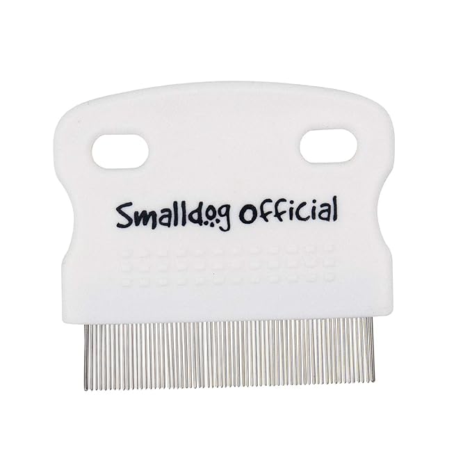 Tear Stain Remover - Fine Tooth Metal Comb to Clean Dogs Eye Boogers - Steel Pet Cleaner and Grooming Accessories - Care for Small Dog Breeds like Shih Tzu, Poodle, Yorkie, Goldendoodle and More