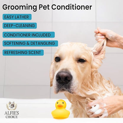 Dog Conditioner for Itchy Skin & Detangling – Calming & Moisturizing Formula with Lavender, Rosemary & Vitamin E – Softens Coat & Eases Brushing – Hypoallergenic – 16 fl oz