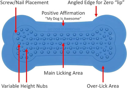 Lick Lick Pad Dog Accessories | Pet Shower Attachment | Dog Peanut Butter Lick Pad | Dog Bathing Station | Dog Bathing Supplies | Veterinarian Used | Suction to Wall | Large