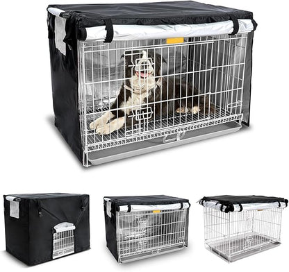 NEVERLAND Dog Crate Cover 42 Inch - Kennel Crate Covers for Dog Cage Waterproof, Universal Durable Oxford Cloth Dog Cage Cover for Most Wire Pet Crates, 42 x 28 x 30 Inch (Cover Only)
