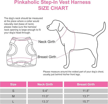Pinkaholic New York Annabelle Step-in Vest Dog Harness No Choke No Pull Walking Training for Small Dog - Violet - S