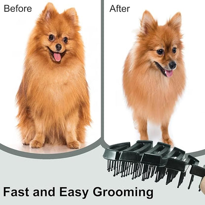 Small Dog Grooming Brush - Perfect for Shih Tzus, Yorkies, and Maltipoos - Ideal Puppy Hair Brushes for Maltese and Small Breeds (Black)