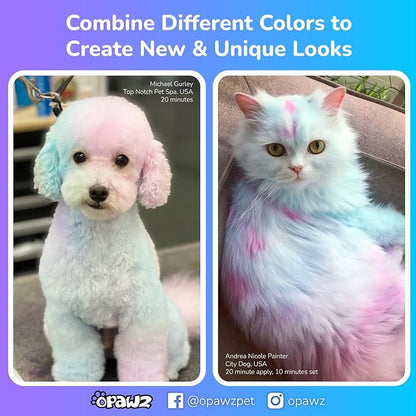 OPAWZ Color Depositing Shampoo for Dogs, Semi-Permanent Hair Dye Coloring, Non-Toxic Colorwash for Pets (Pink, 16.94 fl.oz / 500mL)