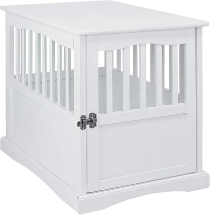 Casual Home Wooden Pet Crate, End Table, Medium, New White