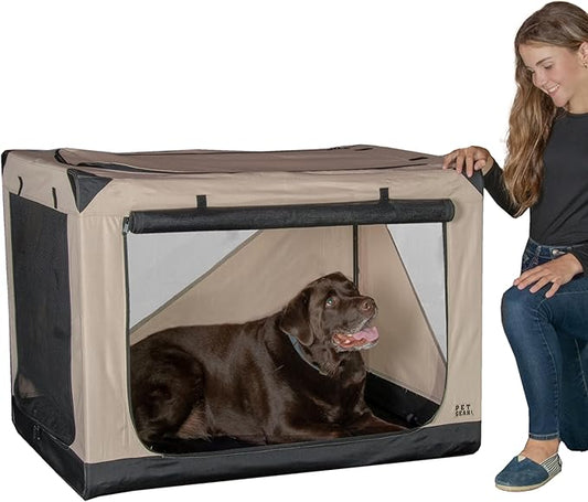 Pet Gear Insta-Fold Soft Crate for Dogs, 42", Sand