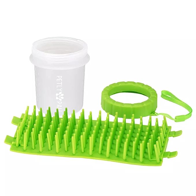 Petly Paw Dog Paw Cleaner - Pet Paw Washer - Pet Foot Cleaner for Small, Medium and Large Breed Dogs/Cats (Small, Blue)