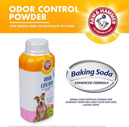 Arm & Hammer for Pets Odor Control Dry Shampoo Powder for Dogs, Best Odor Eliminating Waterless Shampoo for Dogs & Puppies, Kiwi Blossom Scent, 4.2 Ounces