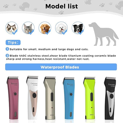 5 in 1 Replacement Blades Compatible with Bravura Clipper Chromado,Creativa, Figura Dog Clippers for Dogs Grooming (5 in 1/2Pack)