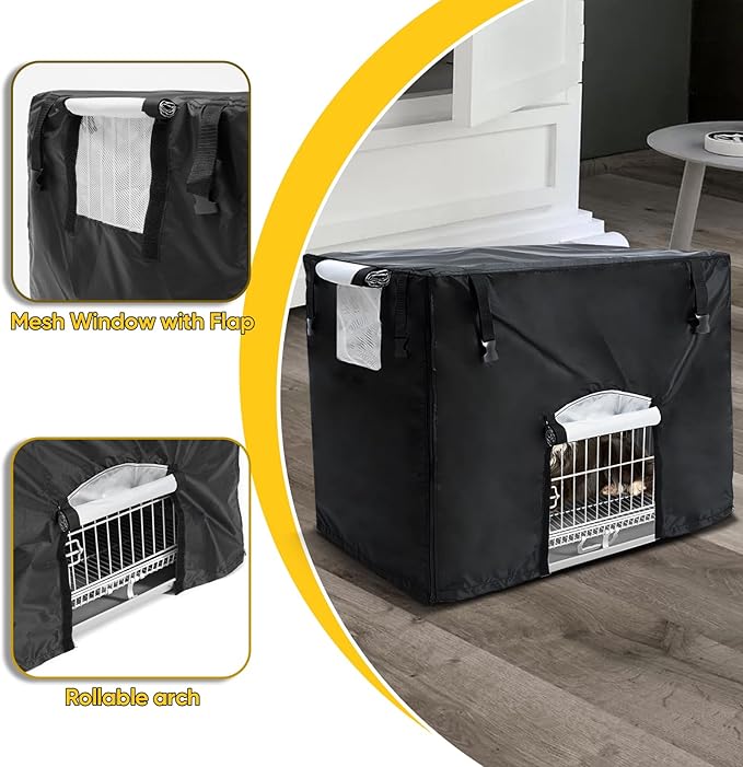 NEVERLAND Dog Crate Cover 42 Inch - Kennel Crate Covers for Dog Cage Waterproof, Universal Durable Oxford Cloth Dog Cage Cover for Most Wire Pet Crates, 42 x 28 x 30 Inch (Cover Only)