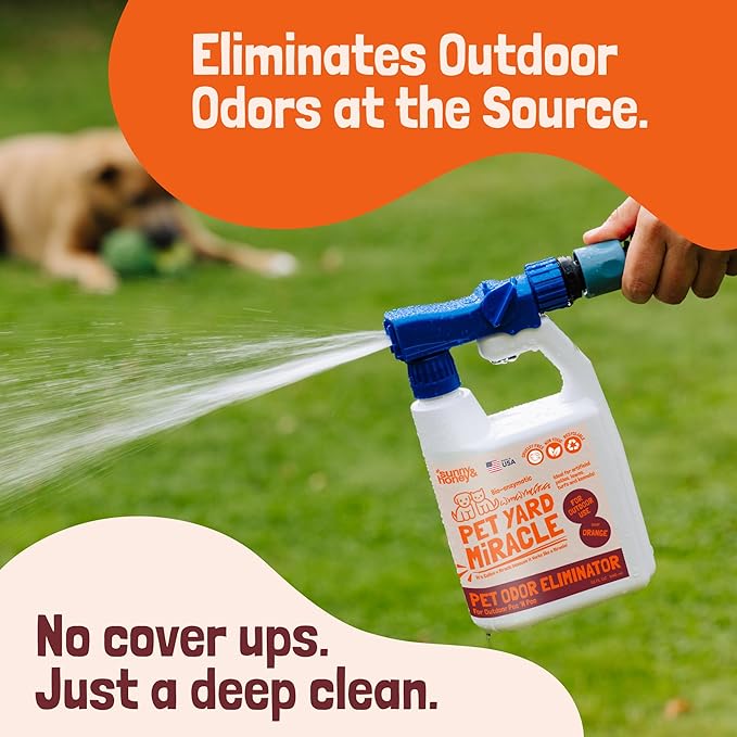Sunny & Honey Turf Cleaner For Pet Urine Outdoor - Kid & Pet Safe - Artificial Grass Dog Urine Cleaner - Long Lasting Scent - Artificial Grass Cleaner - All Outdoor Surfaces - Orange, 32oz