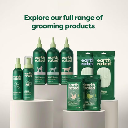 Earth Rated Waterless Dog Shampoo, Convenient No-Rinse Wash for Cleaning, Conditioning & Detangling, for All Coat Types, Refreshing White Tea and Basil Scent, 7 oz