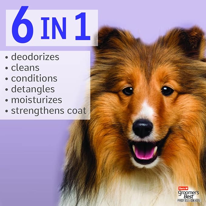 Hartz Groomer's Best Professionals 6-in-1 Dog Shampoo and Conditioner in One, 32 oz